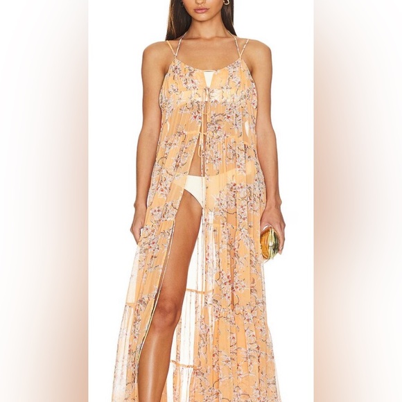 Cinq a Sept trailing orchid Alina coverup dress - Picture 1 of 16